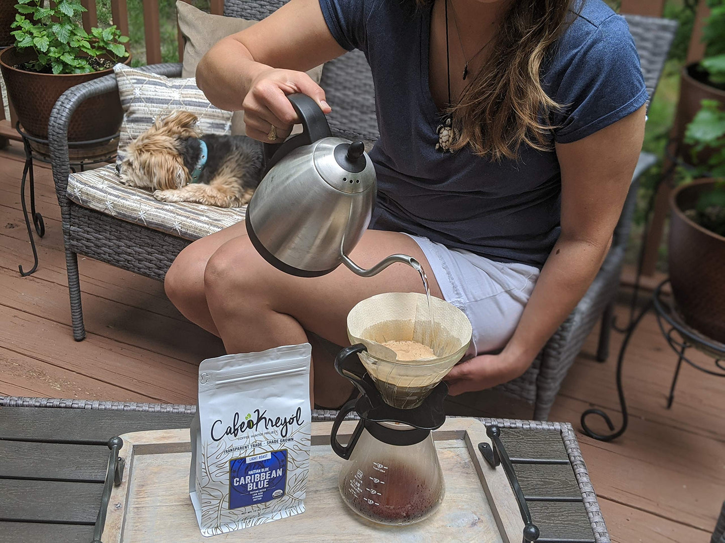 Cafe Kreyol Organic Caribbean Blue | 2 Lb - Haitian Blue Light Roast Coffee - Whole Bean Coffee, High Caffeine - Smooth Low Acid With Notes Of Almond And Walnut