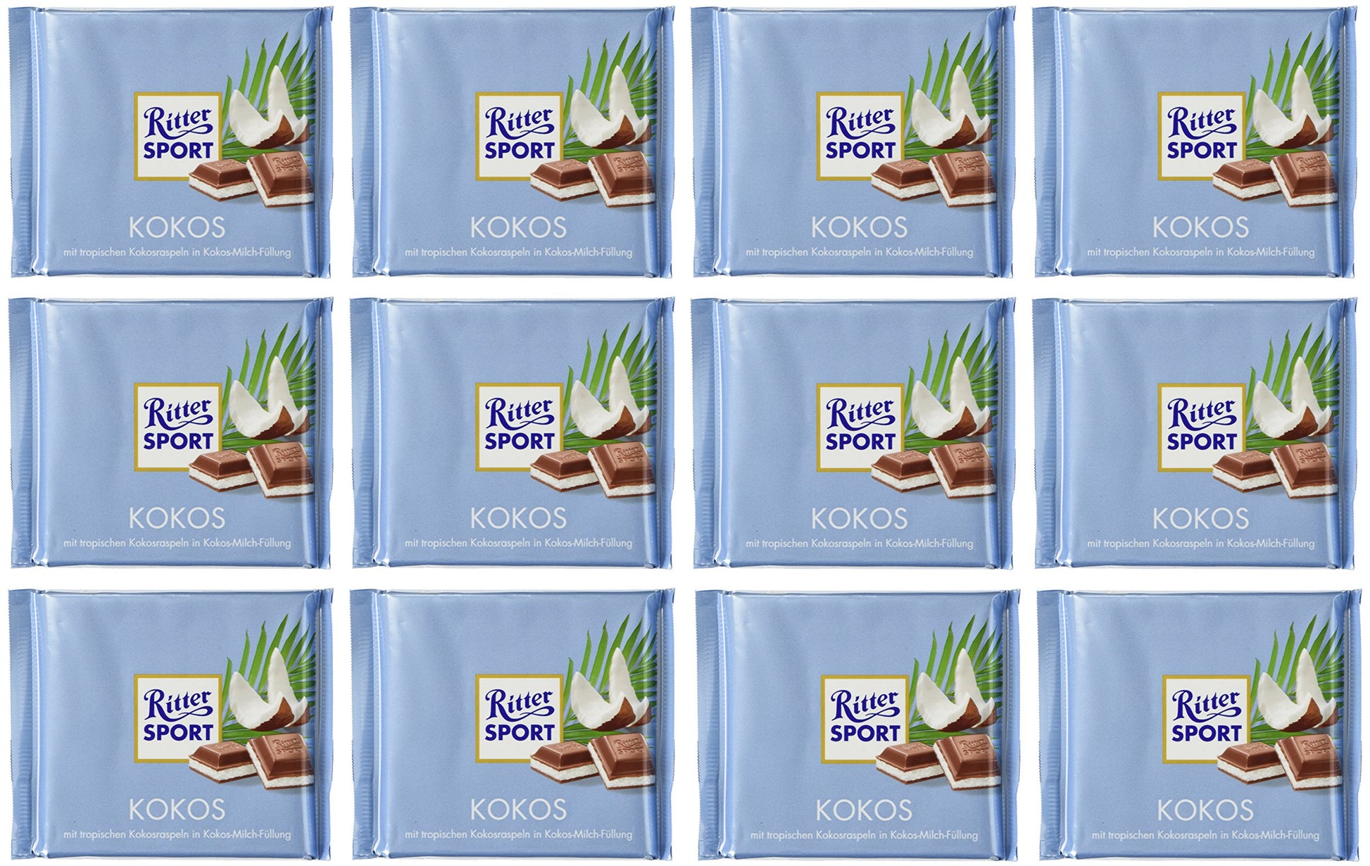 Ritter Sport Kokos,3.52 Ounce (Pack Of 12)