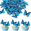 48PCS Edible Butterfly Cupcake Toppers Edible Butterfies for Cake Decorating Wafer Paper Edible Butterfly Cupcake Picks for Wedd
