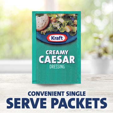 Kraft Signature Creamy Caesar Salad Dressing Single Serve Packet (1.5 Oz Packets, Pack Of 60)
