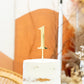 LS Designs Gold Acrylic Cake Topper - Customizable Birthday Number 1