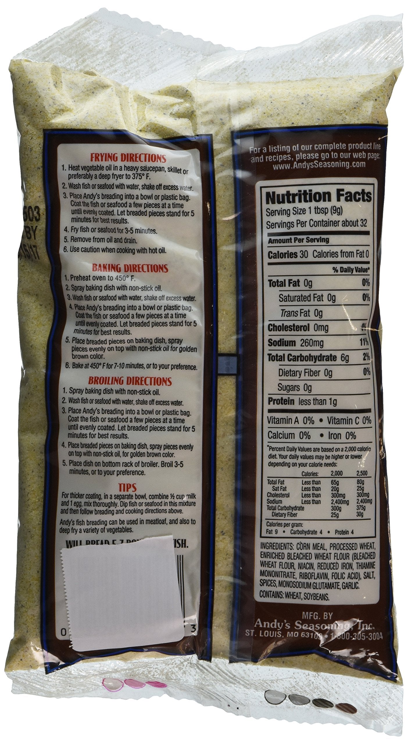 Andys Seasoning Yellow Fish Breading 10Oz(Pack Of 3)
