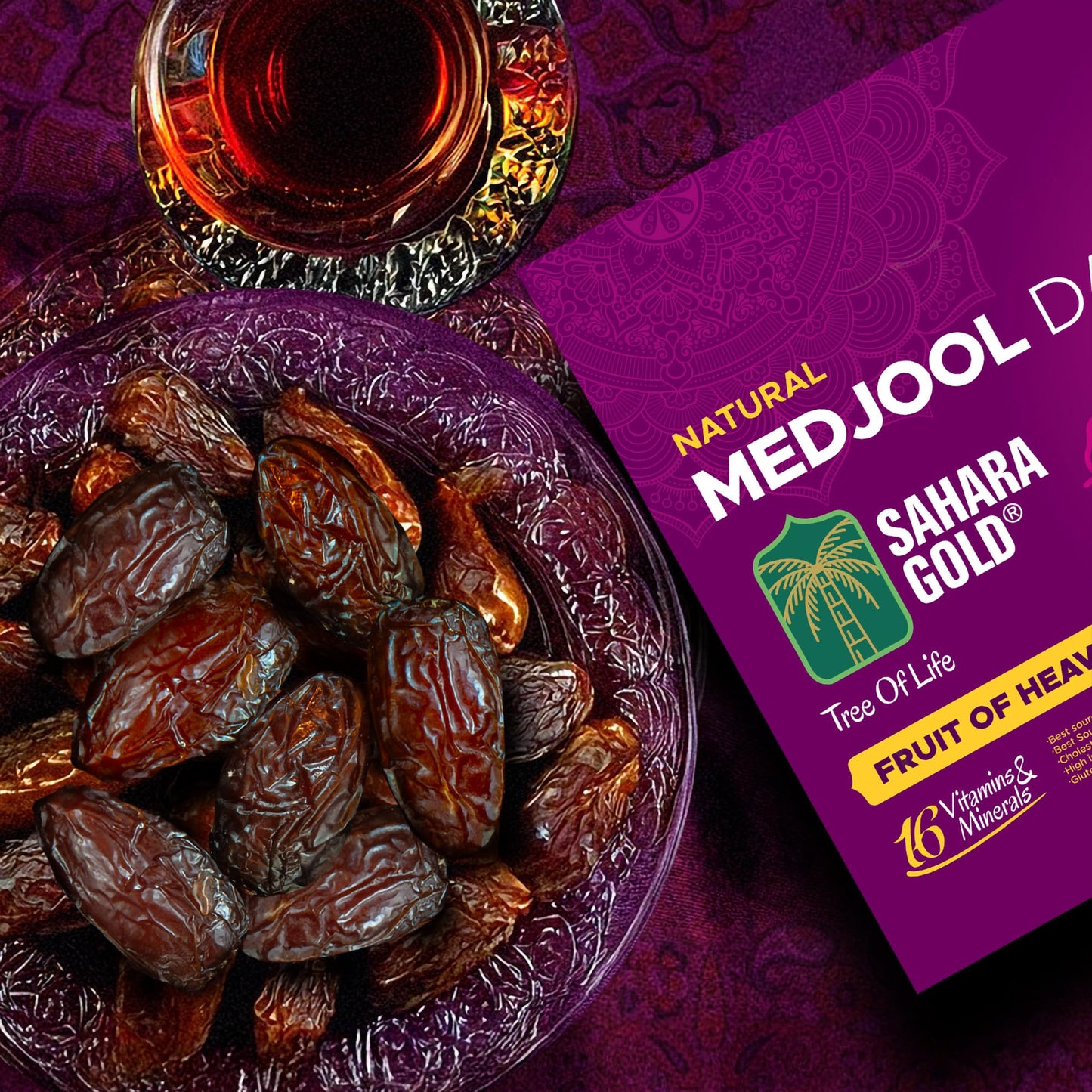 Sahara Gold Premium Medjool Dates - 176 Oz (11Lb), Natural, Vegan, Gluten-Free, Paleo, No Sugar Added Great Gift For Friends & F