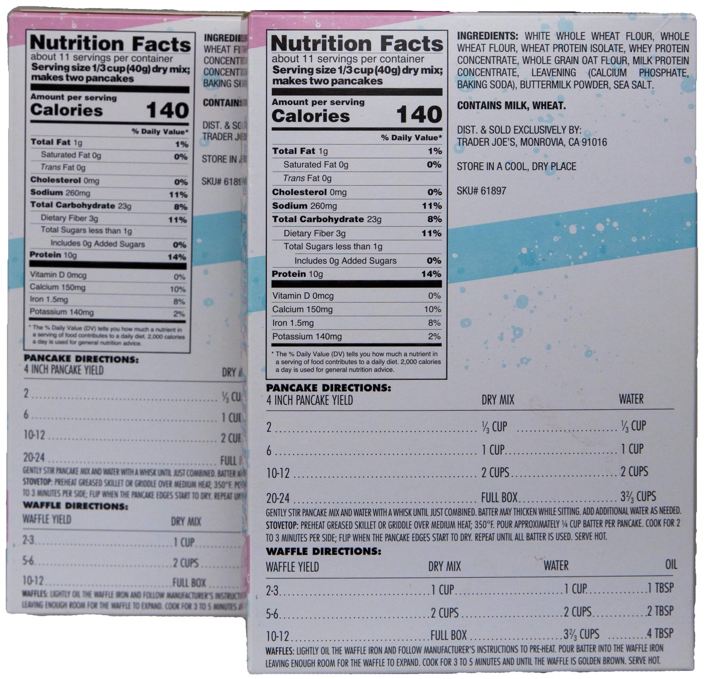 Trader Joe'S Buttermilk Protein Pancake Mix (2 Boxes)