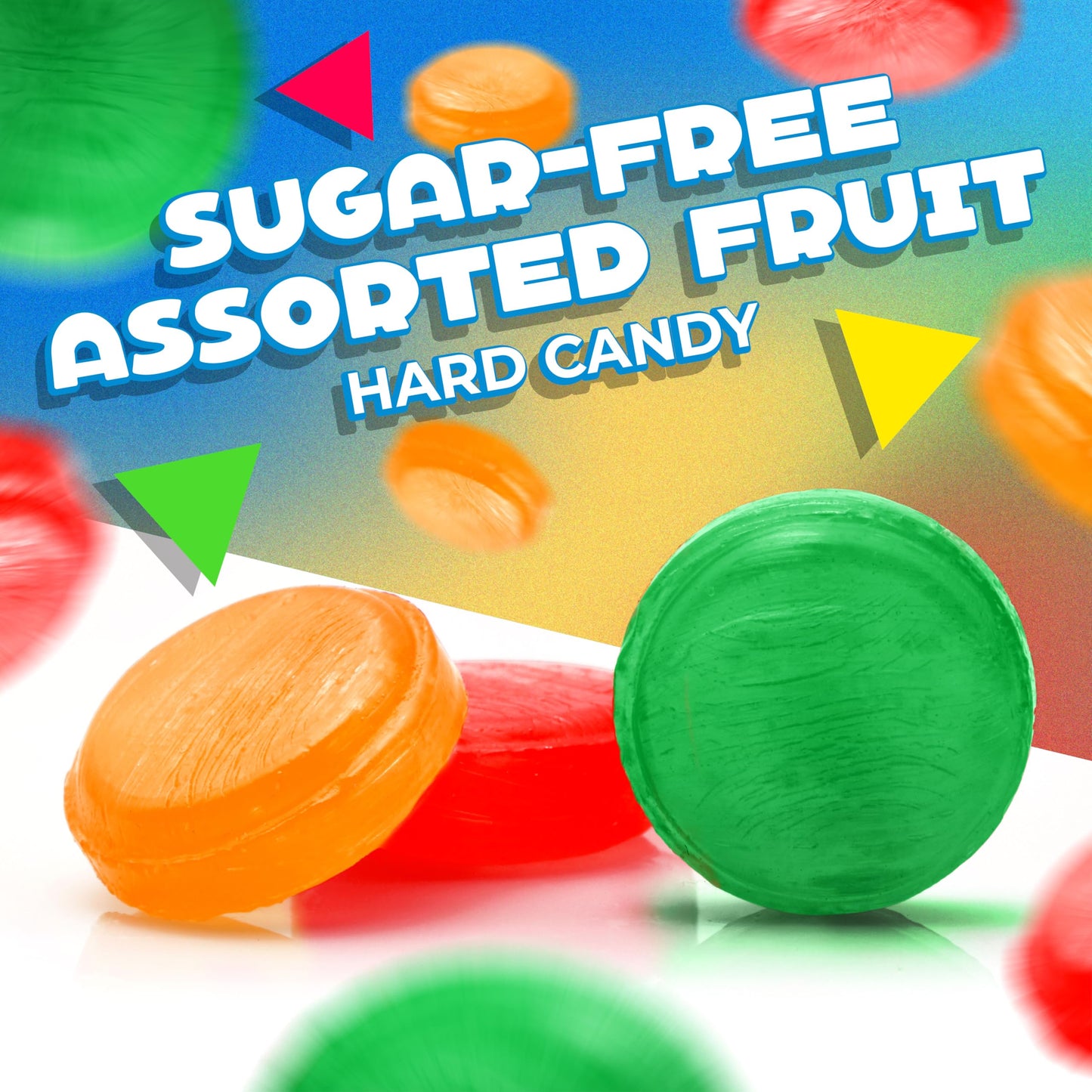 Sugar Free Hard Candy Mix | 1 Pound Bag | About 75 Count | Assorted Fruit Flavors | Individually Wrapped Sugarless Hard Candy fo