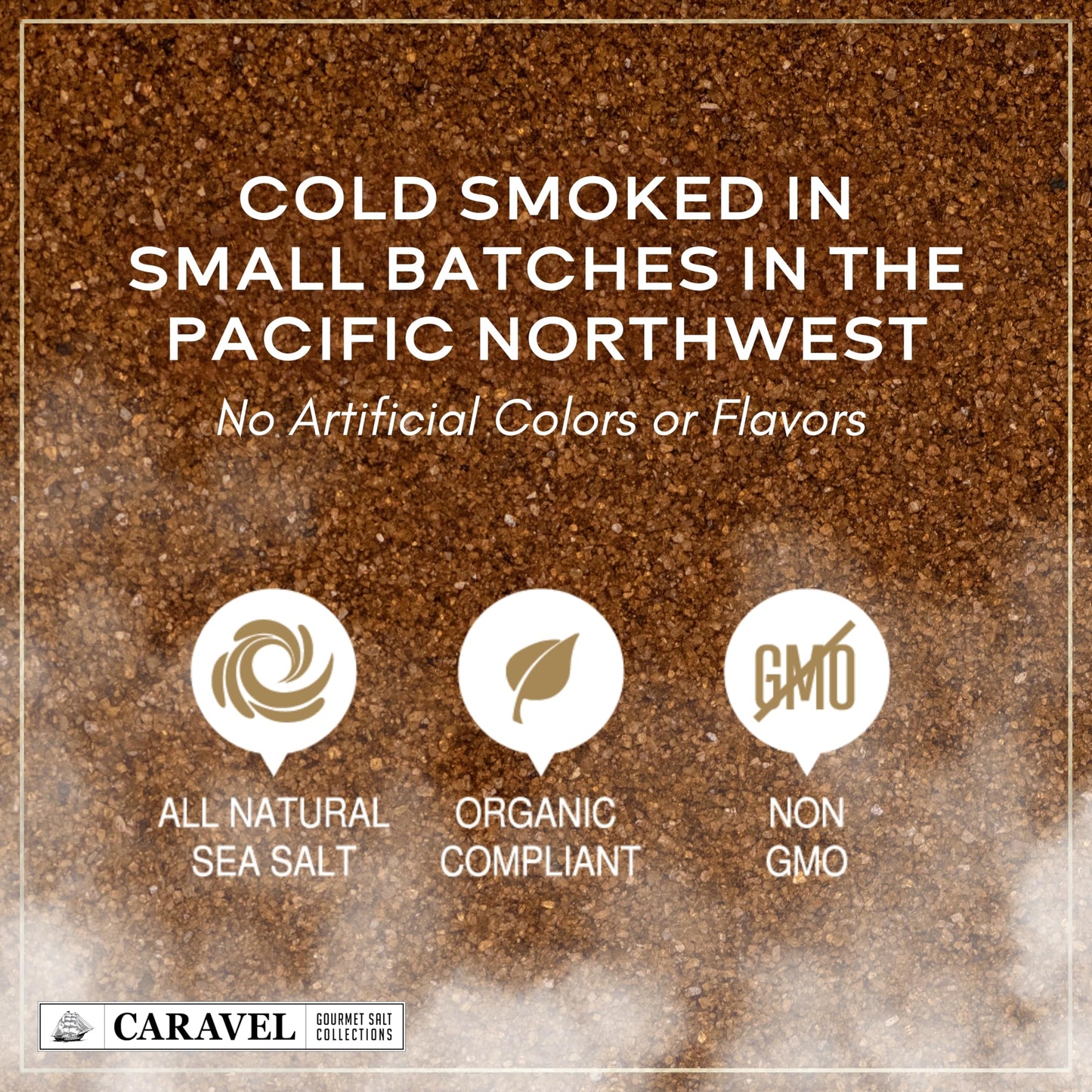 Caravel Gourmet Smoked Bacon Chipotle Sea Salt - All-Natural, 4 oz. Jar
