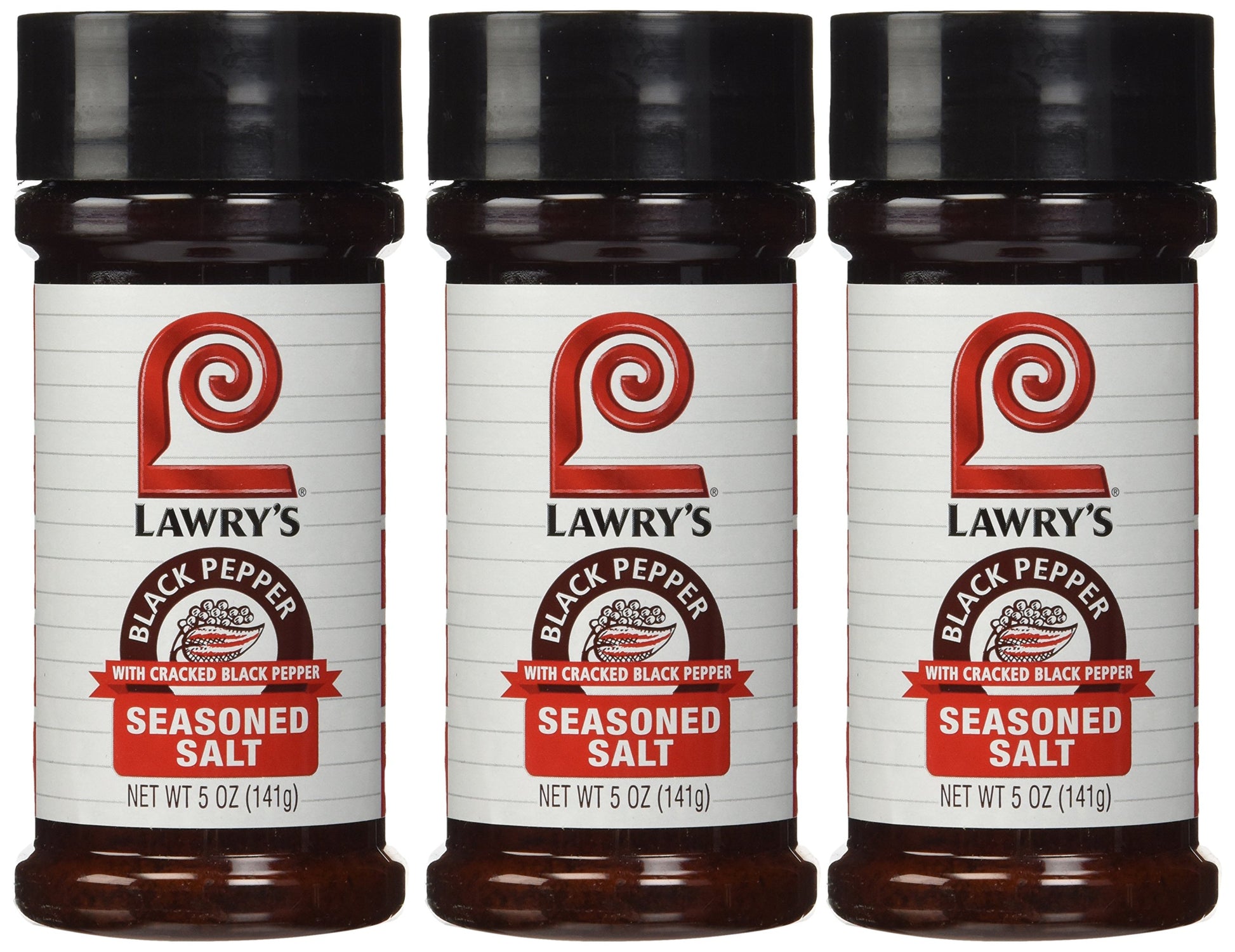 Lawrys Seasoned Salt with Black Pepper, 5 Ounce (Pack of 3), TS0417-A700ML-M1700