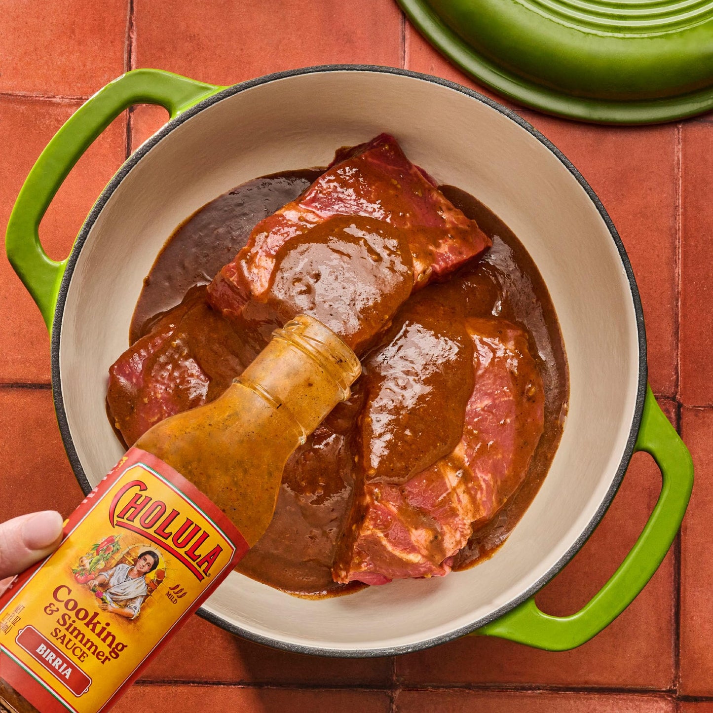 Cholula Cooking & Simmer Sauce, Birria, For Birria Tacos, Slow-Cooked Beef, Stew, Quesadillas and More, 12 fl oz