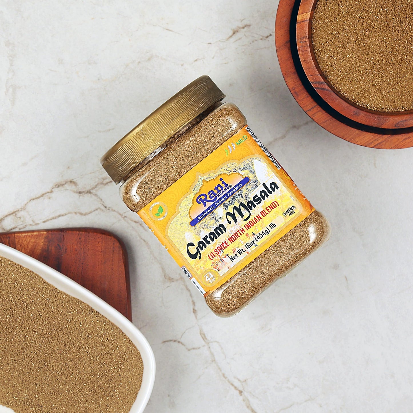 Rani Garam Masala Indian 11-Spice Blend 16oz (1lb) 454g PET Jar  Pack of 6 ~ All Natural  Salt-Free | Vegan | No Colors | Gluten Friendly | NON-GMO | Kosher | Indian Origin