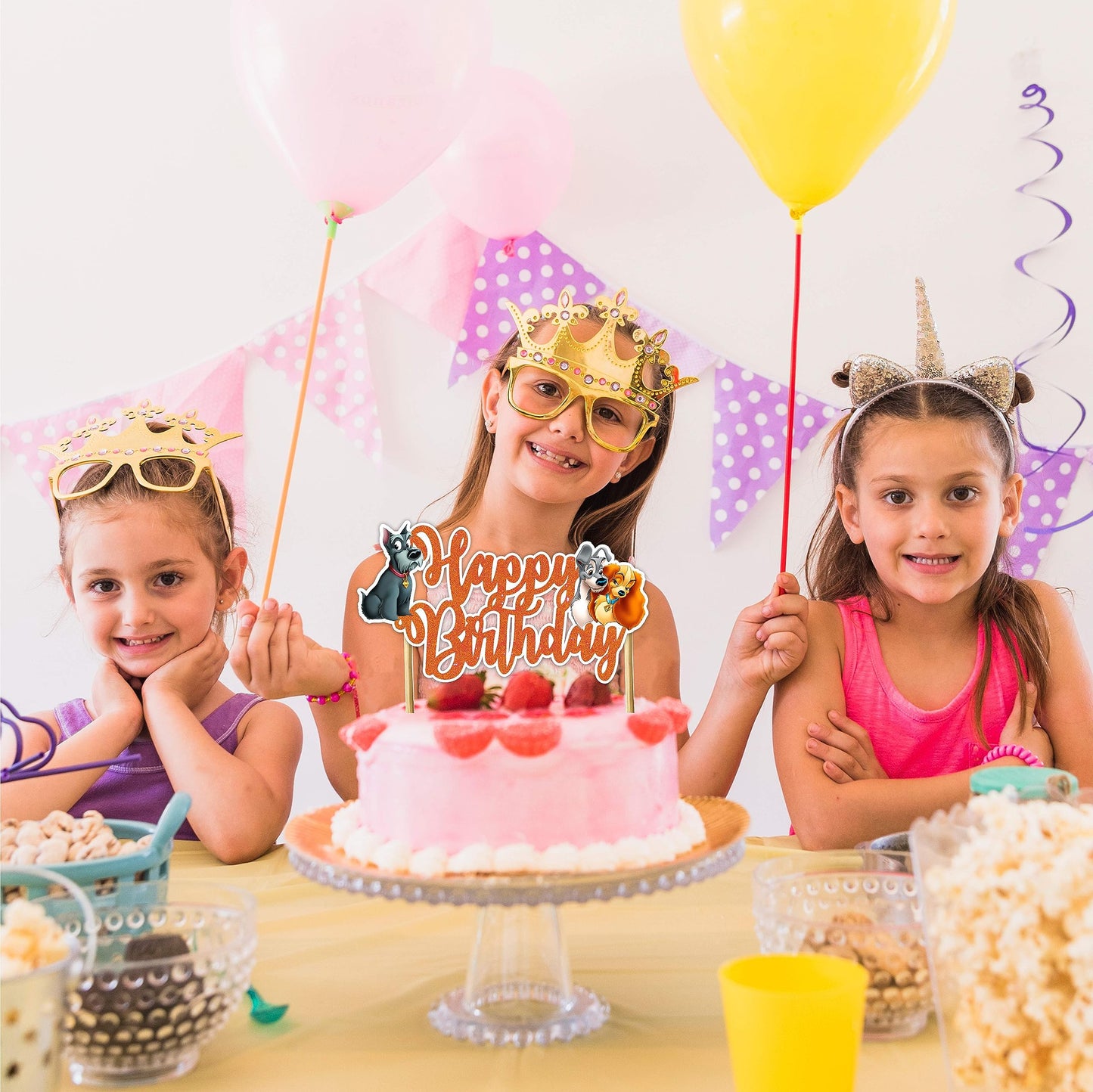 Seyal Lady And The Trmp Happy Birthday Cake Topper