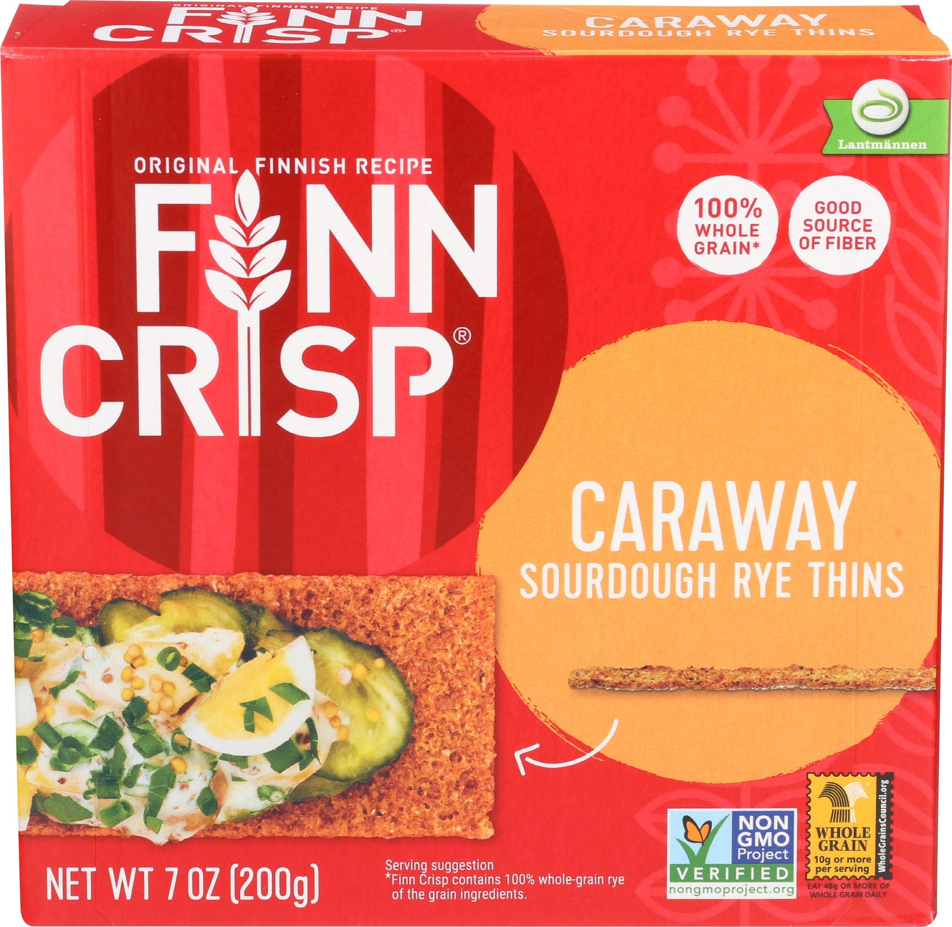 Finn Crisp Thin Crispbread Caraway - 7 Oz