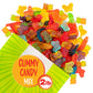 Gummy Candy Mix | 2 Pound Variety Pack | Gummy Worms  Bears  Butterflies  3D Bears  3D Dinosaurs | Assorted Fruit Flavors for Party Favors  Goody Bags  and Kids Events