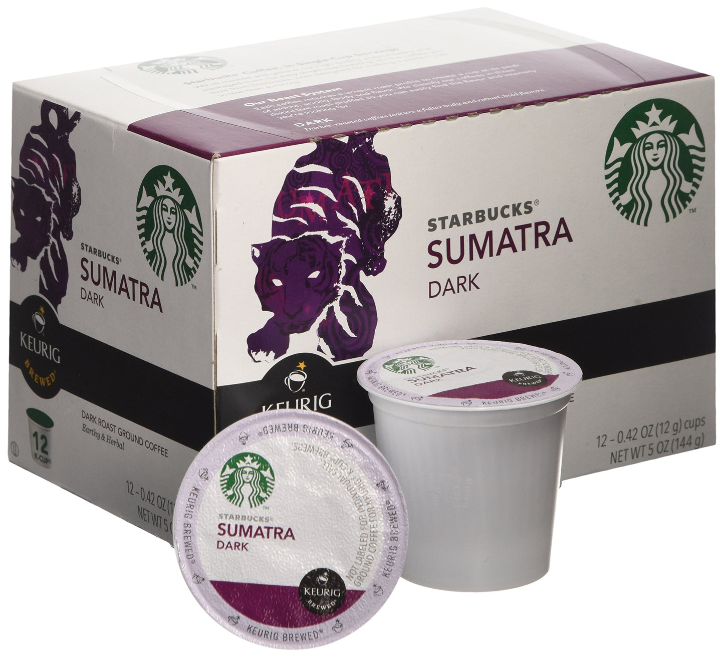 Starbucks K-Cup Pods, Sumatra Coffee, 24 Count (Pack of 2)