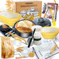 Sourdough Bread Baking Supplies 34 oz Sourdough Starter kit with Pot, 2 Silicone Bread Proofing Baskets, and Bread Making Tools 