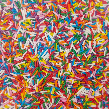 Sentovac Edible Smooth Rainbow Jimmies Sprinkles For Cake Decorating | Cupcake And Ice Cream Toppers Cake Decorations | Soft Jim