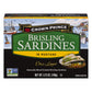 Crown Prince Brisling Sardines in Mustard, 3.75 oz Cans, Pack of 12