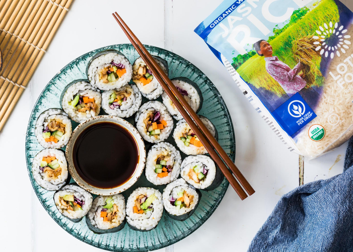 Lotus Foods Organic White Jasmine Rice - Jasmine Rice, Gluten Free White Rice, Organic Rice, Long Grain Asian Sticky Rice, Usda Organic, Vegan, Gluten Free - 30 Oz (Pack Of 6)