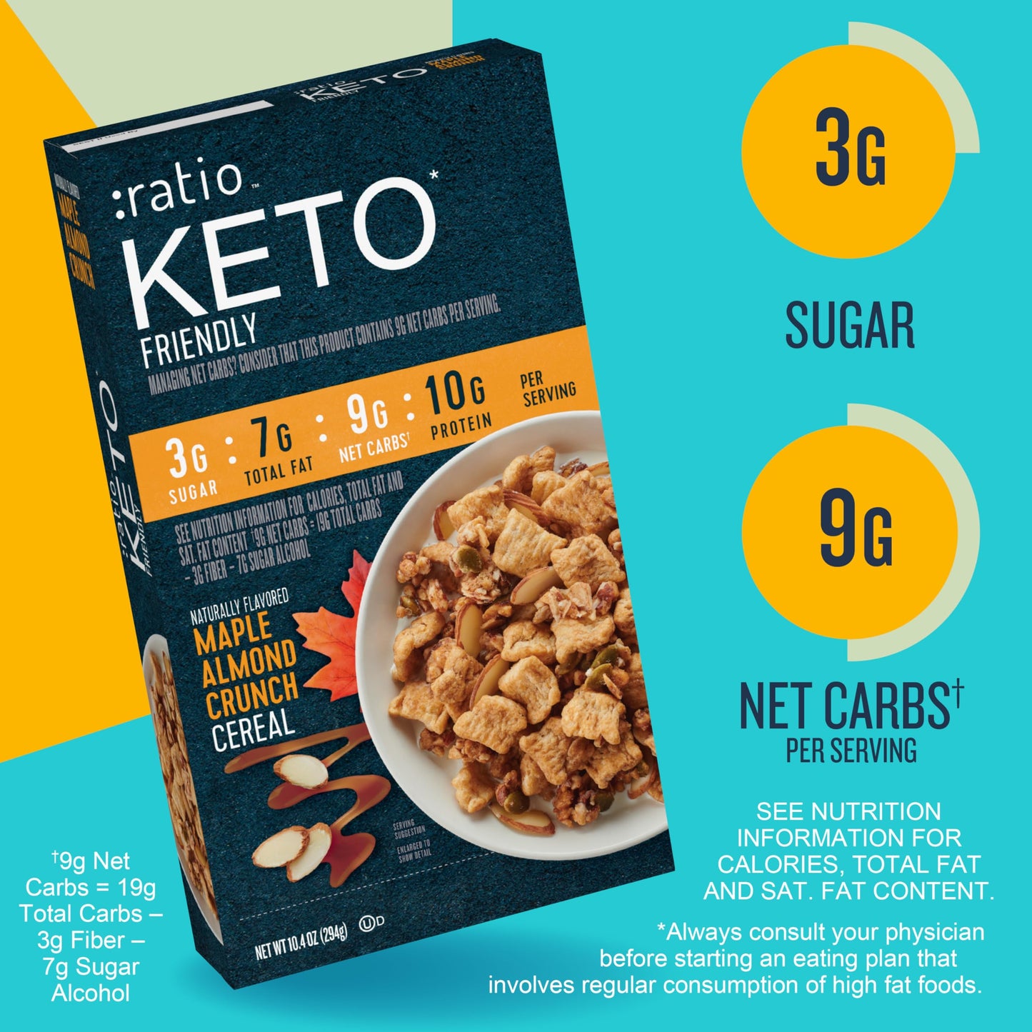 :Ratio Maple Almond Crunch Cereal, 9.7 Oz Box (Pack Of 6)