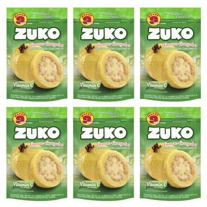 Zuko Guava Instant Powder Drink | Family Pack | No Sugar Needed | Vitamin C | 14.1 Ounce (Pack of 6)