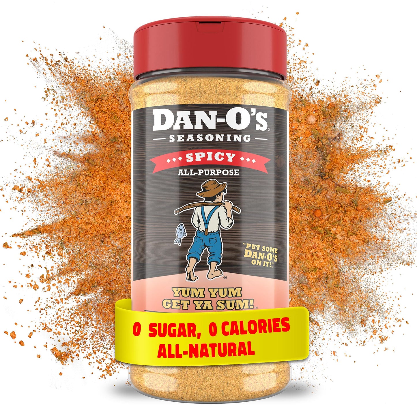 Dan-Os Spicy Seasoning, Hot Blend for Chicken, Wings, and Veggies, Sugar Free, 8.9 oz Bottle