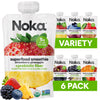 Noka Superfood Fruit Smoothie Pouches Variety Pack, Healthy Snacks with Flax Seed, Plant Protein and Prebiotic Fiber, Vegan and 