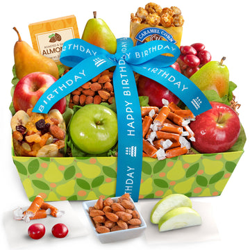 Happy Birthday Orchard Delight Fruit And Gourmet Gift Basket