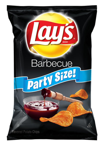 Lay'S Potato Chips, Party Size Barbecue, 15.25 Ounce