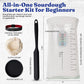 Pro Sourdough Starter Kit -37oz Wide Mouth Sourdough Starter Jar Kit for Bread - Large Glass Sourdough Jar  Feeding Band  Cloth Cover  Spatula & Thermometer-Best Sourdough Bread Kit for Beginners