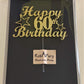 60 Birthday Cake Topper Gold Glitter, Party Decoration Ideas, Premium Quality, Sturdy Doubled Sided Glitter, Acrylic Stick. Made