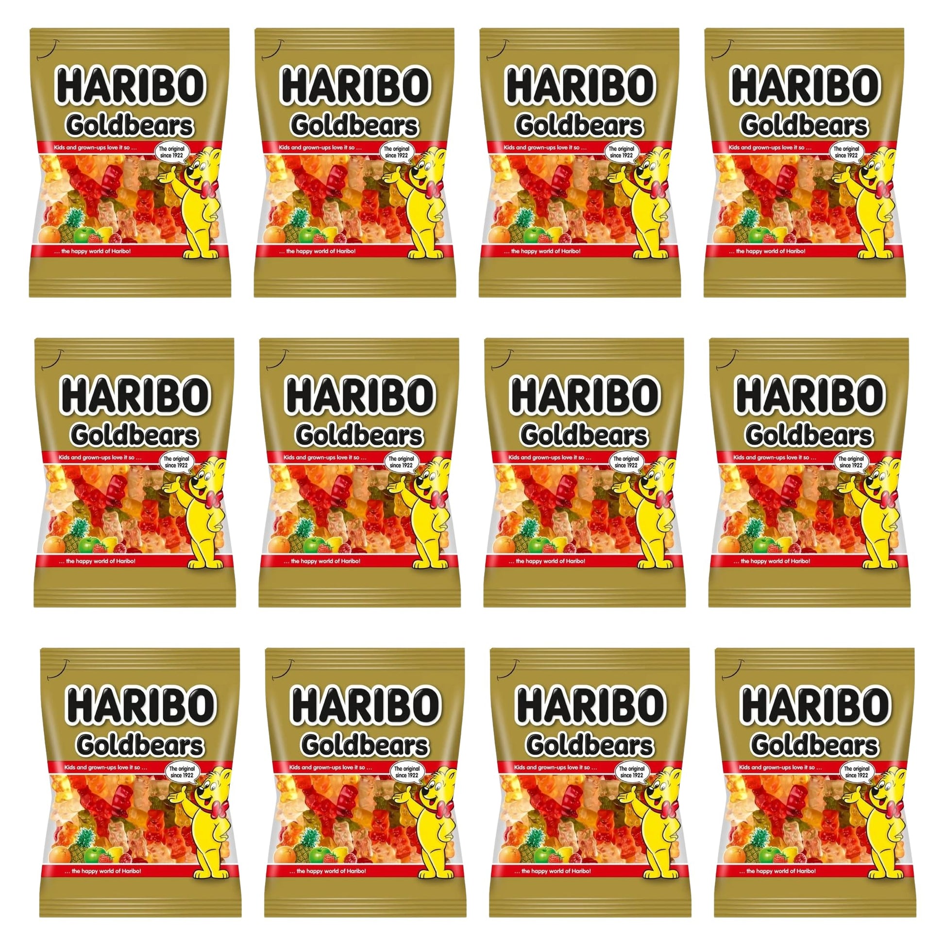 Haribo Goldbears 140G - Pack Of 12 Bags