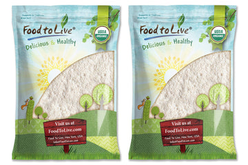 Food to Live Organic Oat Flour, 16 Pounds - Non-GMO, Fine, Stone Ground from Whole Grain Oat Berries, Kosher, Vegan, Bulk, Great