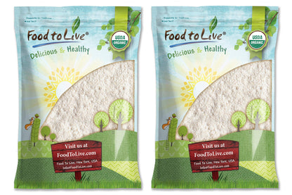 Food to Live Organic Oat Flour, 16 Pounds - Non-GMO, Fine, Stone Ground from Whole Grain Oat Berries, Kosher, Vegan, Bulk, Great