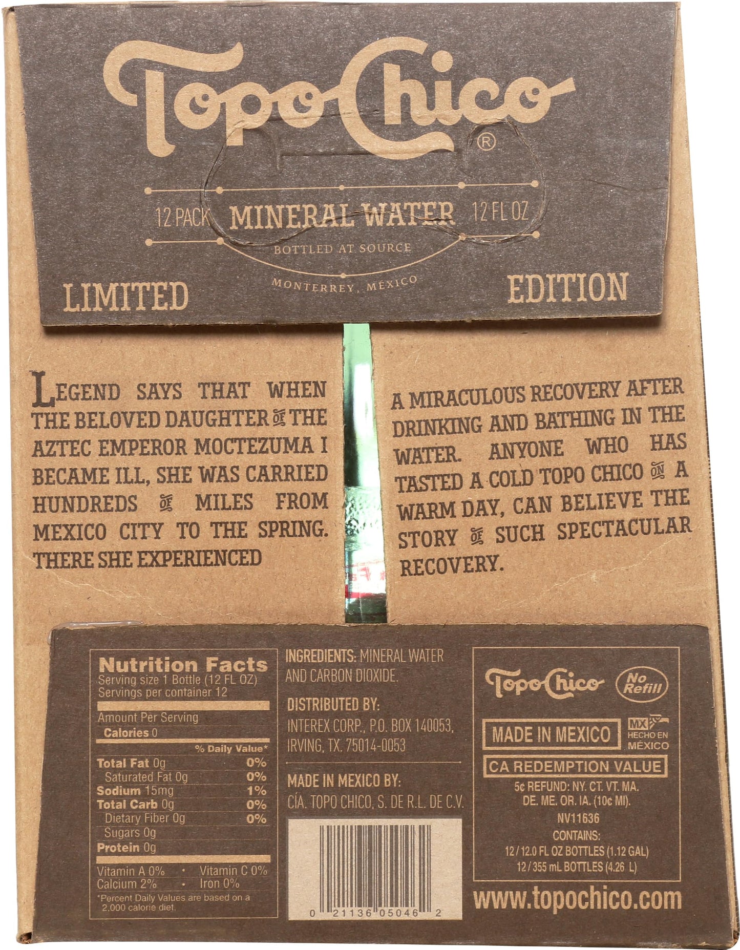 Topo Chico Mineral Water, Glass Bottles, 12 Fl Oz, Pack of 12, Model 021136050462