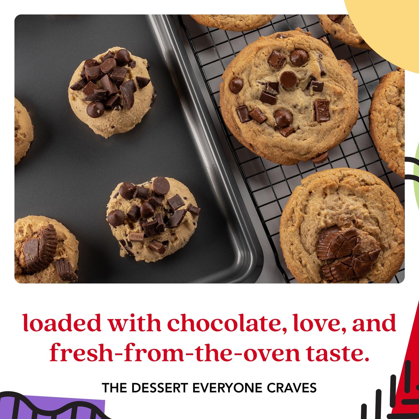 Davids Cookies Freshly Baked Cookies Assortment - Delicious Handmade Soft Variety - Exquisite Gourmet Gift for Friends & Family on Special Occasions - Chocolate Chunk Cookies in Sweet Sampler Tin