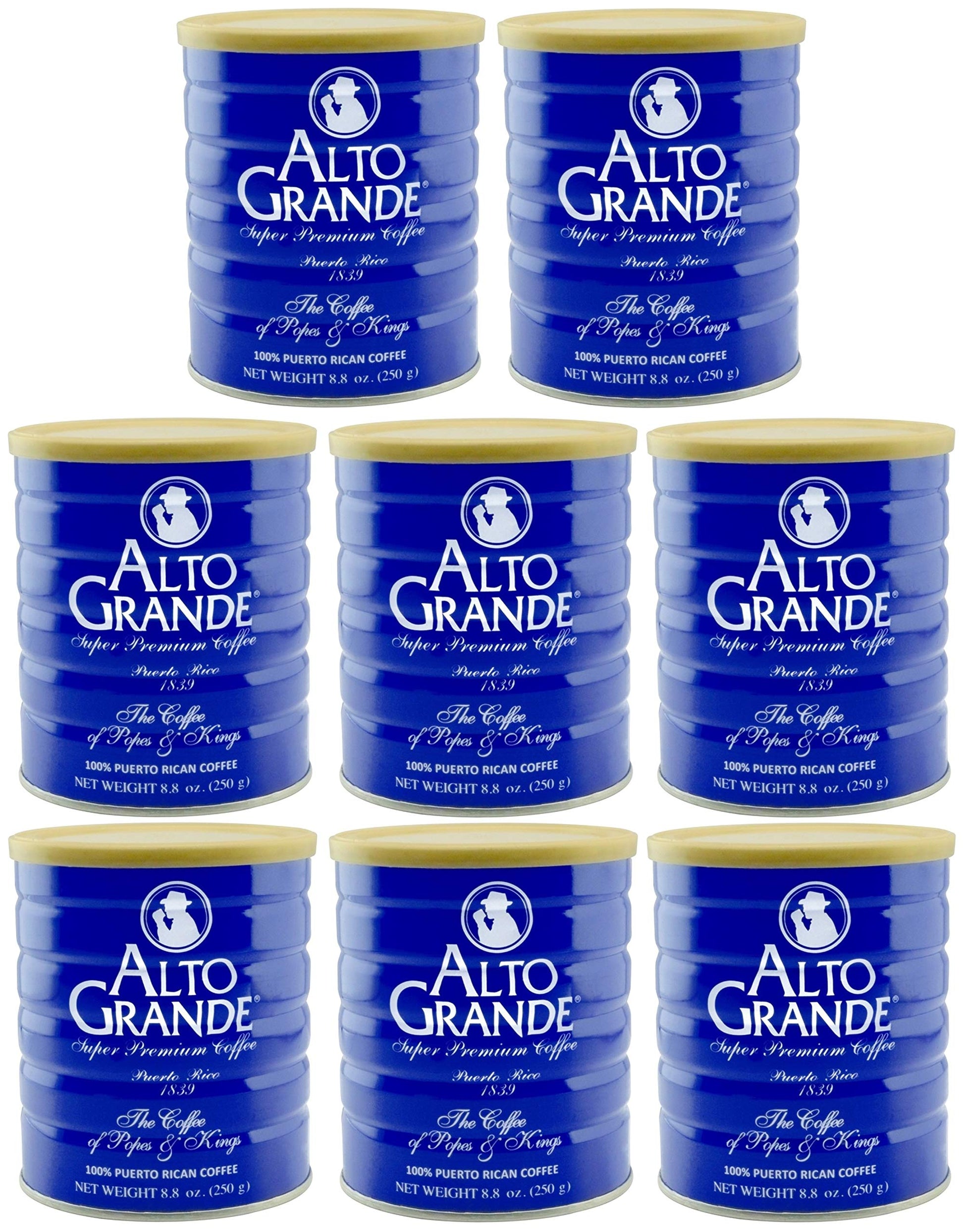 Alto Grande Super Premium Coffee Ground 88 Ounces - 8 Cans