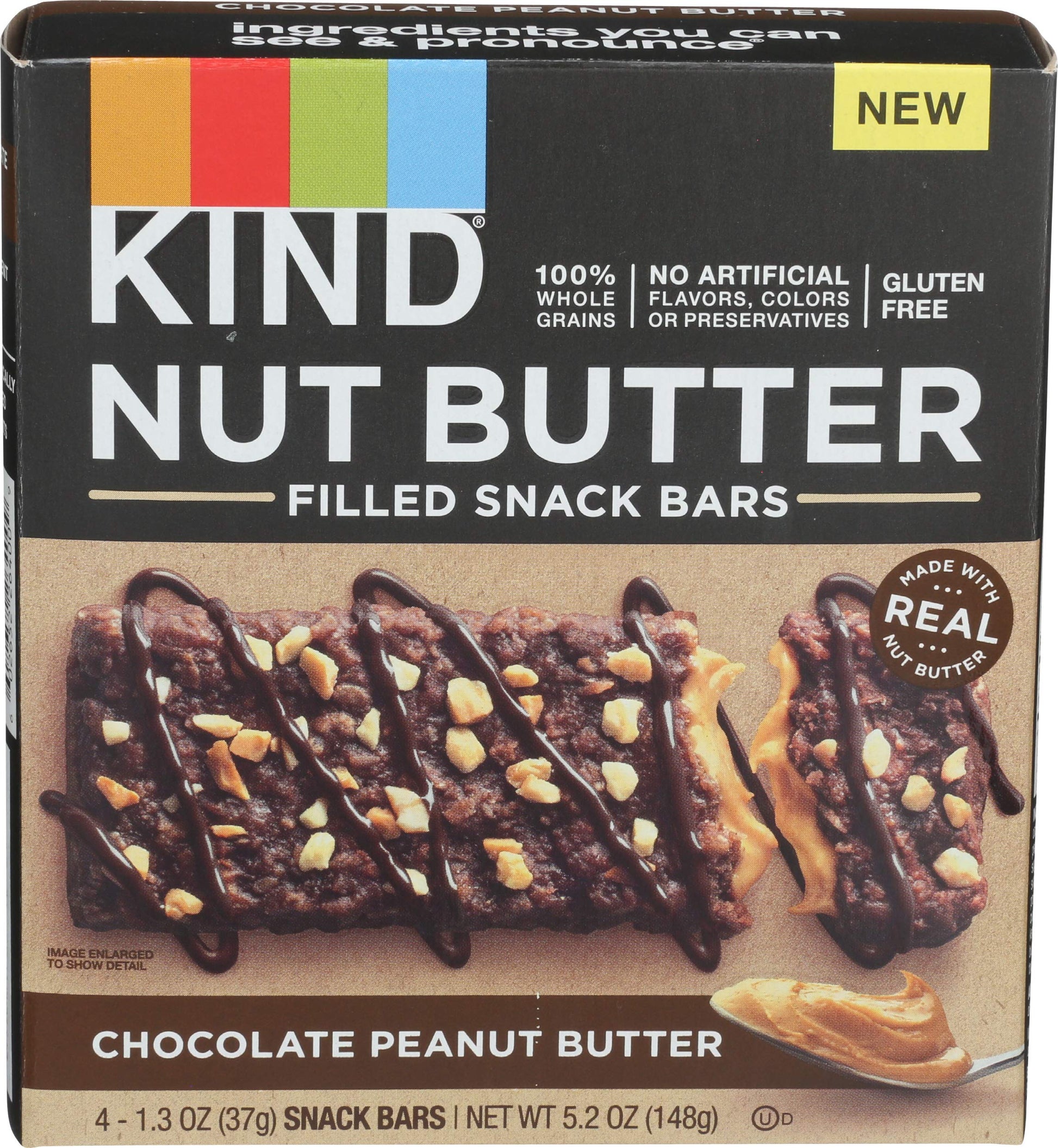Kind Nut Butter Filled Bar, Chocolate Peanut Butter, 1.3 Ounce (Pack Of 4)
