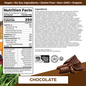 Orgain Perfect Meal, Organic, Vegan Meal Replacement Protein Powder, Chocolate - 25g Plant Based Protein, 80+ Superfoods, 1B Pro
