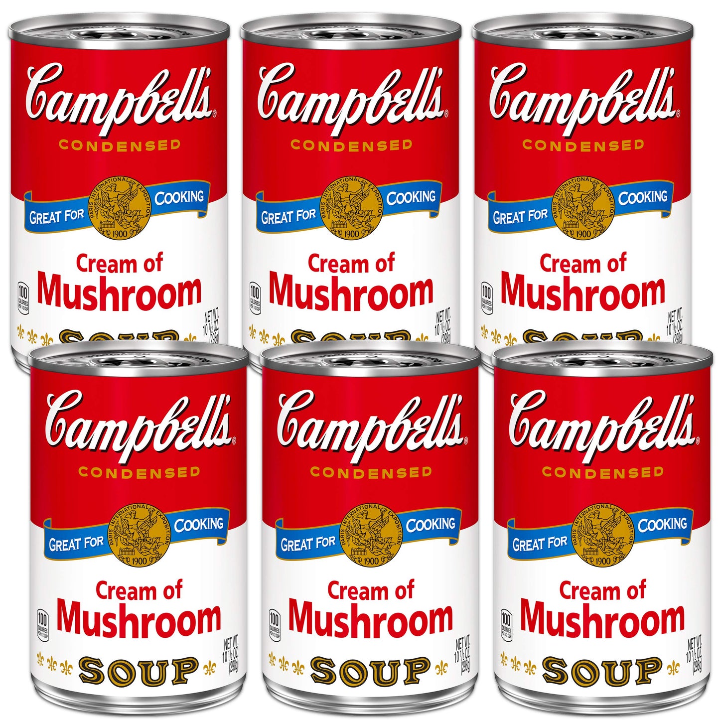Campbell'S Cream Of Mushroom Soup 10.5 Ounce Cans (Pack Of 6)