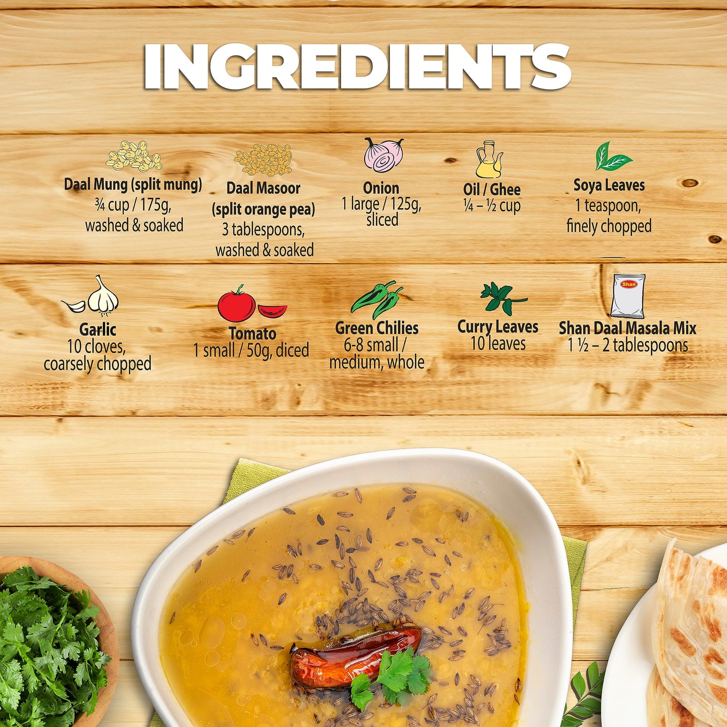 Shan Daal Masala Mix (100G) - Indian Spices And Seasonings For Mild Lentil Curry - Authentic Curry Spice Blend With Natural Ingr