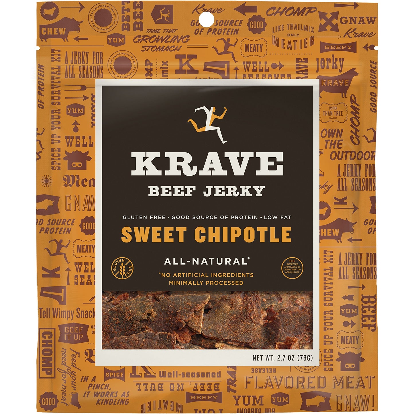 Krave Beef Jerky, Sweet Chipotle, 2.7 Ounce