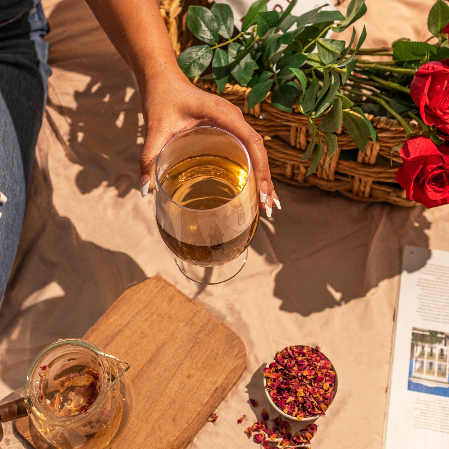 Dried Rose Petals - 100% Certified Organic - Herbs - Red Rose Petals For Loose Leaf Tea, Cocktails And Cakes - 4Oz Resealable Ba
