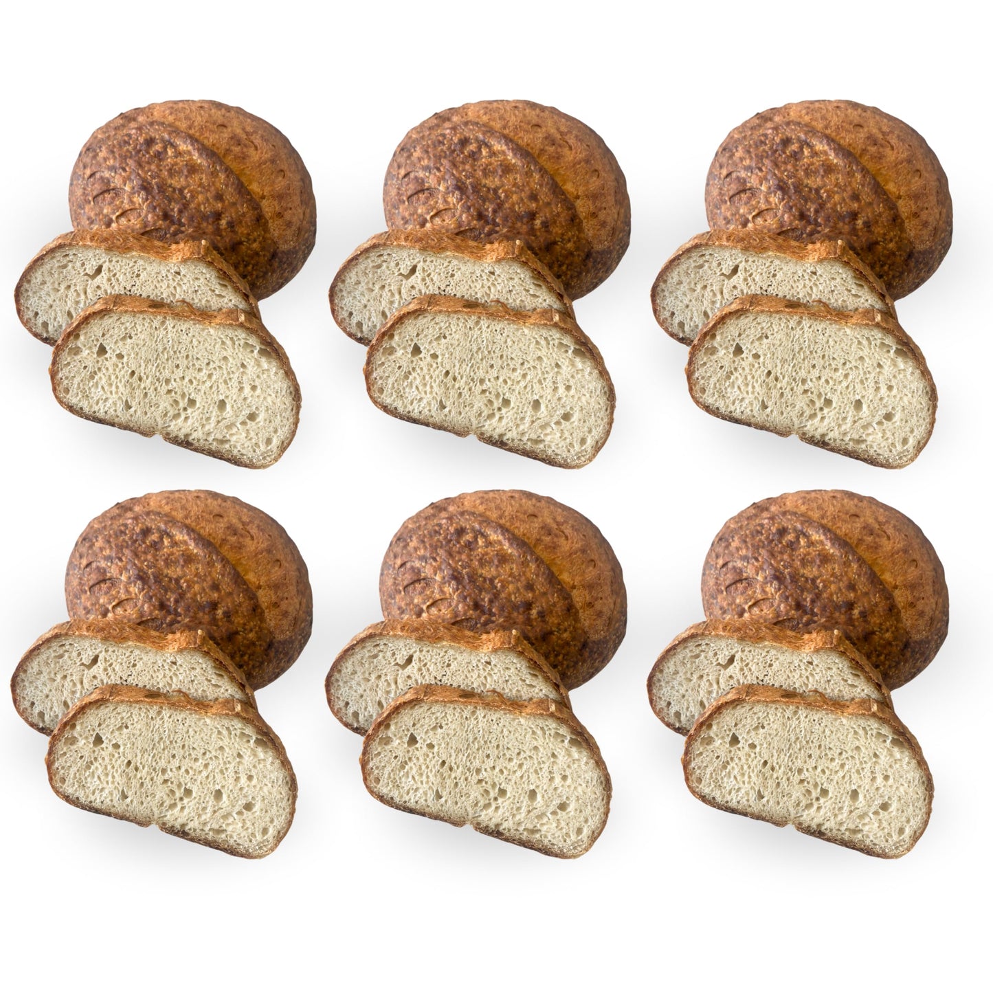 Dr. BS New York Style Sourdough Boule 3G Net Carbs & 6G Protein | Low Carb  Vegan  Nut-Free  Sugar-Free | Fresh Artisan Bread With Only 3 Simple Ingredients (6 Pack (20 Oz)  Unsliced)