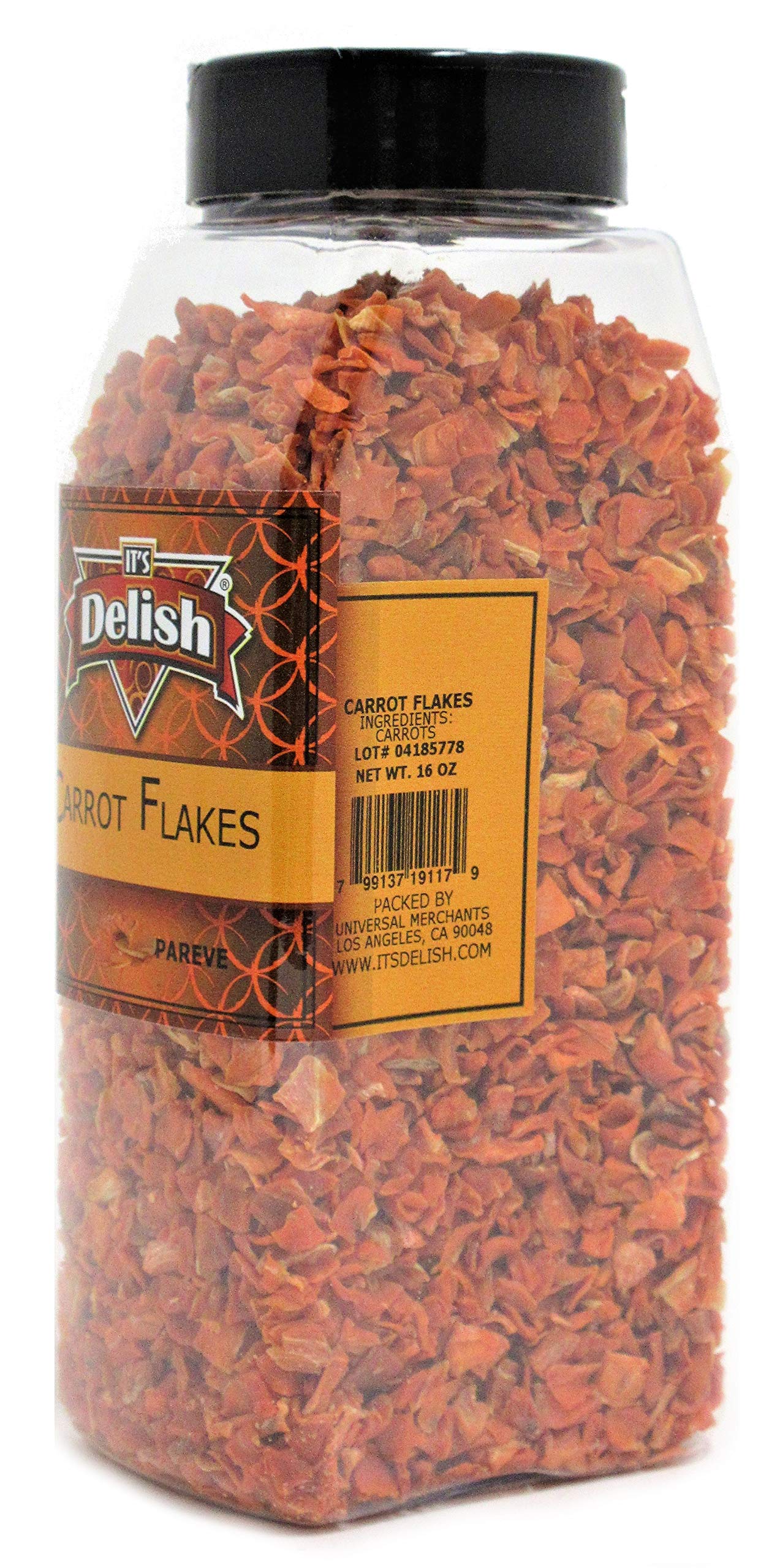 Dried Carrots By Its Delish, Large Reusable Container Of Dehydrated Carrot Dices For Soup Vegetables, Food Supply And Camping