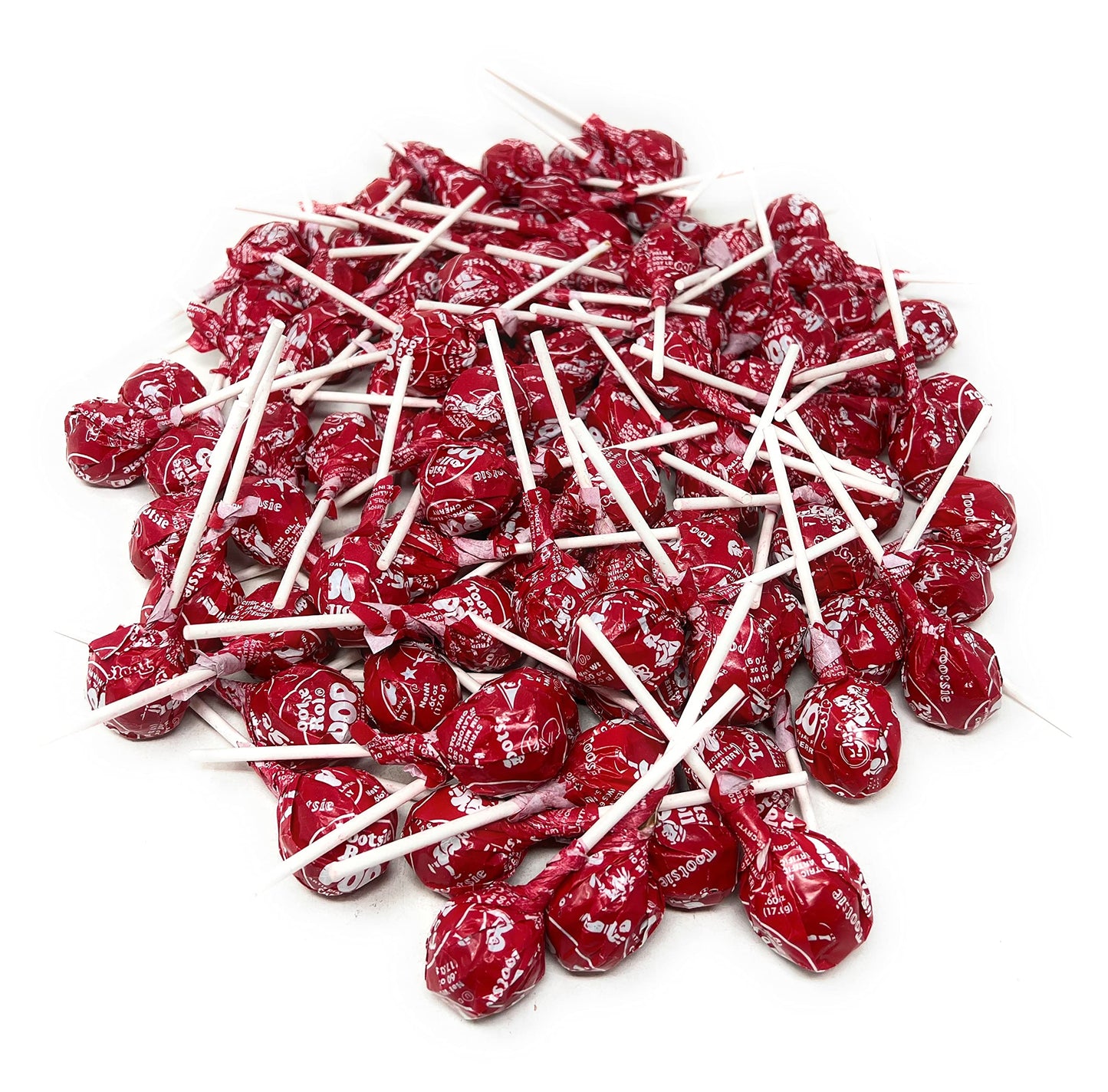 Holiday Cherry Red Tootsie Pops Bulk Candy 100 Count Lollipops Suckers Variety Value Pack Aprox. 4.5 Lbs (72 Oz)