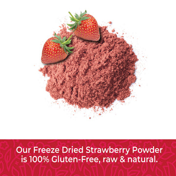 Herbaila Freeze Dried Strawberry Powder 1lb, No Sugar Added - Pure All Natural Strawberry Powder for Baking, Freeze Dried Strawb