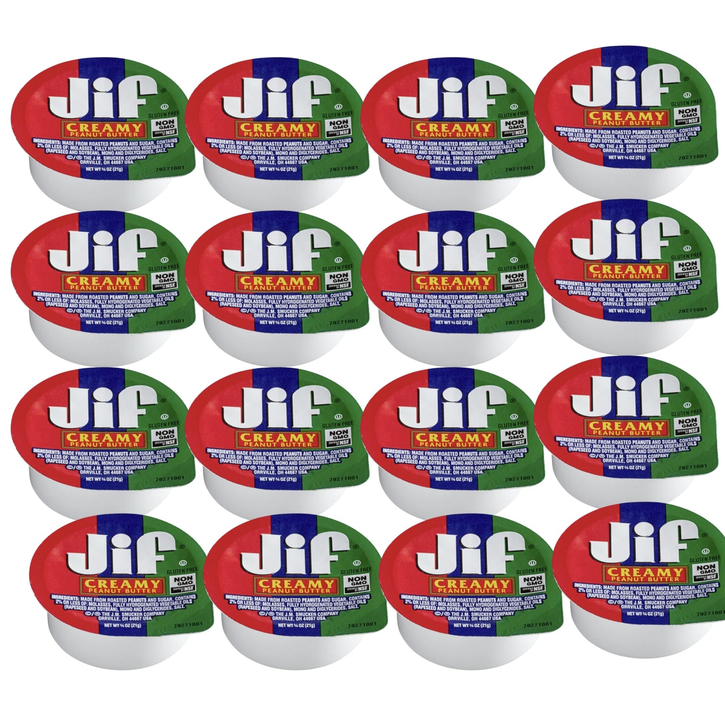 Peanut Butter to Go Cups, Natural & Creamy Snack Size (Pack of 16). Perfect Portion Control (1.5 Oz each) 122 Calories per Singl