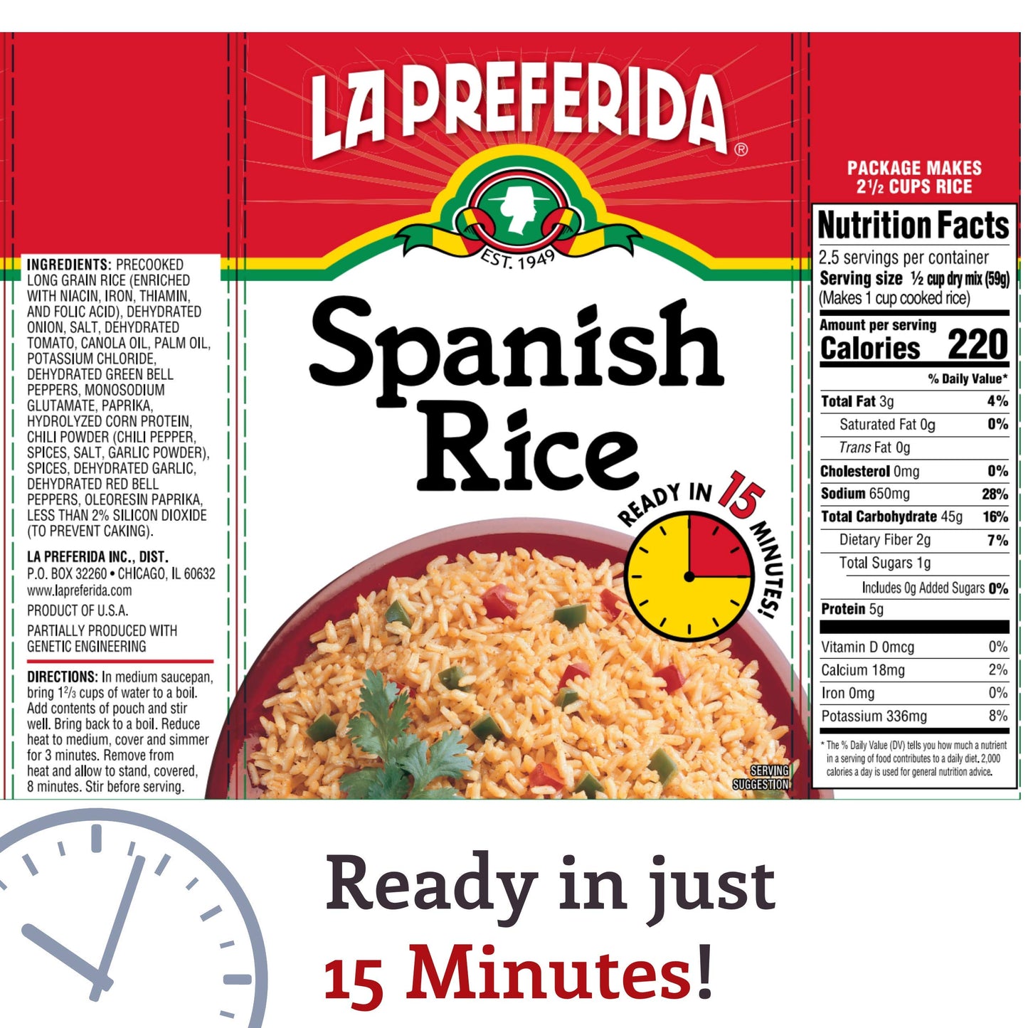 La Preferida Spanish Rice in a Box, 5.25 oz, (Pack - 9)