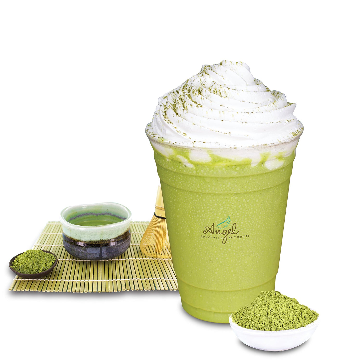 ANGEL SPECIALTY PRODUCTS Matcha Green Tea Blended Crème Mix, 3 LB - Green, Smooth, Creamy Flavor for Beverages and Desserts