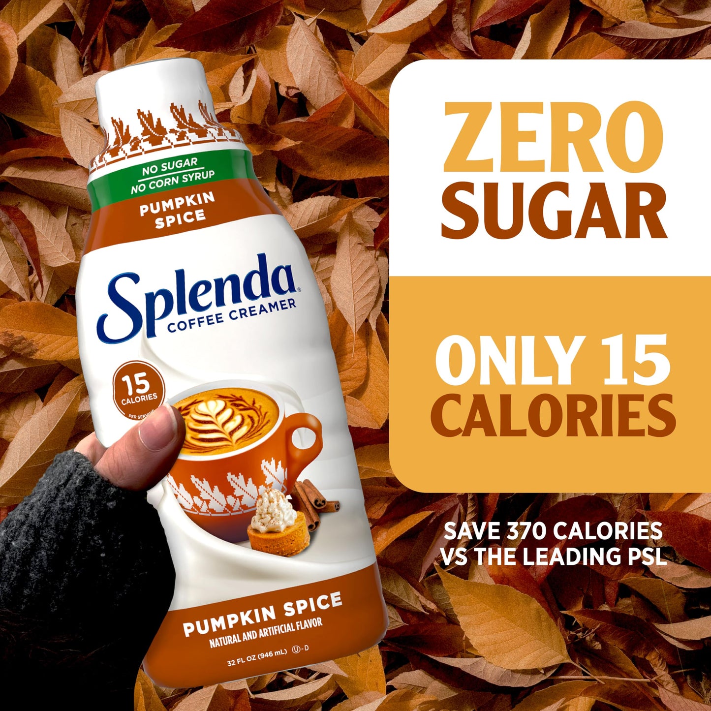 SPLENDA Sugar Free Pumpkin Spice Coffee Creamer  32 Fl Oz.