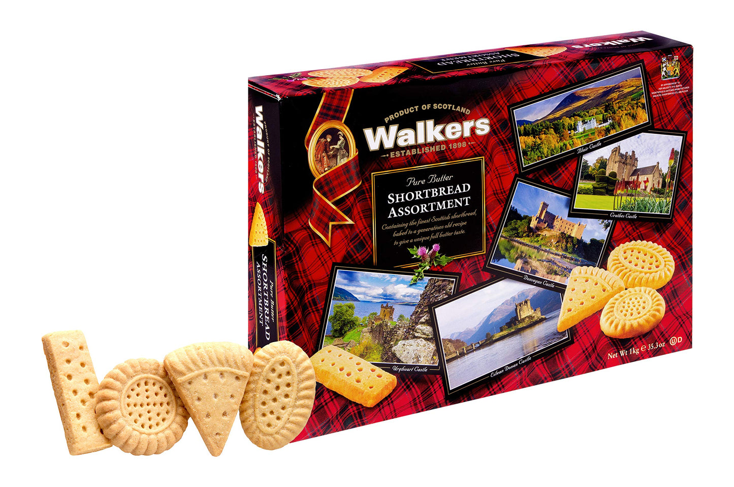 Walker'S Shortbread Traditional Assorted Cookies, All-Butter Shortbread Cookies, 35.3 Oz Box